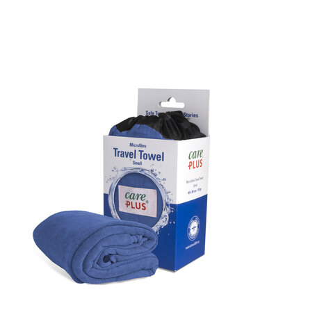 Care Plus Reishanddoek microvezel - Maat: small 40 x 80 cm - Blauw - Travel Towel
