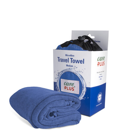 Care Plus Reishanddoek microvezel - Maat: medium 60 x 120 cm - Blauw - Travel Towel
